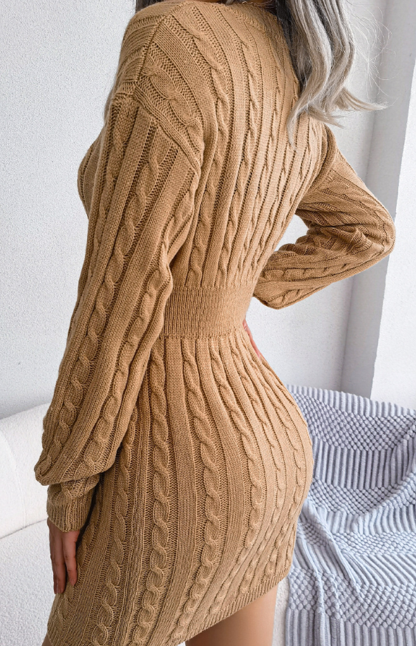 Nordave™ Knit Dress with Cut-Out Detail