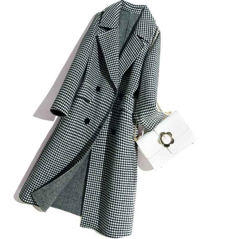 Nordave™ Arvika Houndstooth Wool Coat