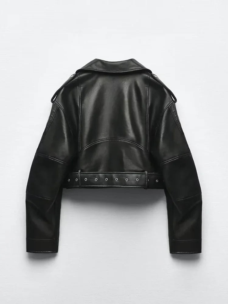 Nordave™ Vintage Moto Leather Jacket