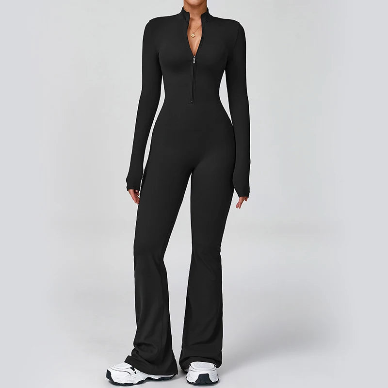 Nordave™ Arla Zip-Up Flare Jumpsuit