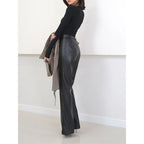 Nordave™ Leather Straight Trousers