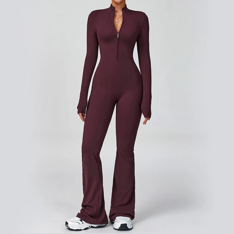 Nordave™ Arla Zip-Up Flare Jumpsuit