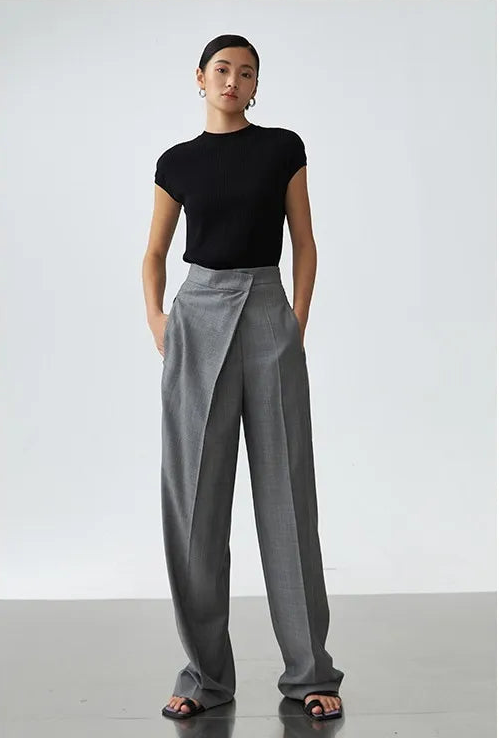 Nordave™ Elise Wool Wide-Leg Trousers