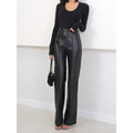 Nordave™ Leather Straight Trousers