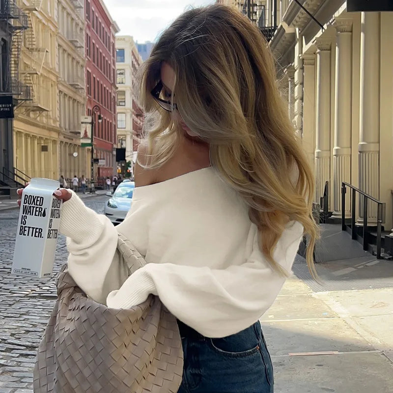 Nordave™ Aluna Off-Shoulder Knit Sweater