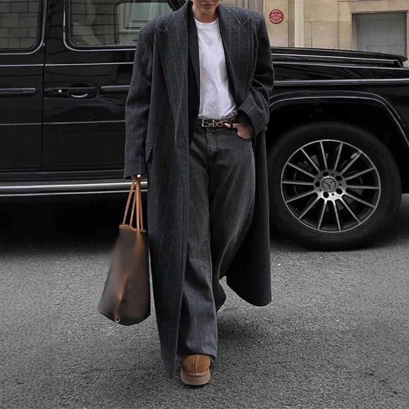 Nordave™ Strømstad Longline Striped Coat