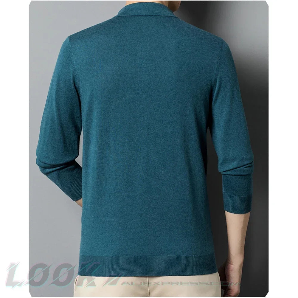 Nordave™ Wool-Blend Polo Sweater