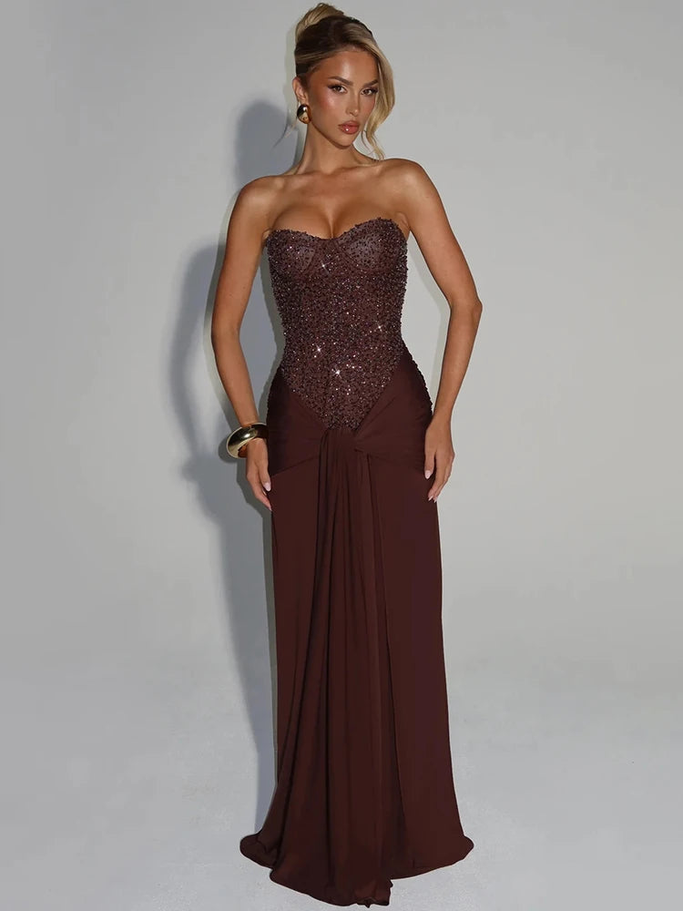 Nordave™ Astrid Sparkle Maxi Dress