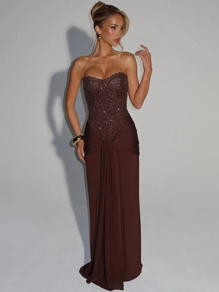 Nordave™ Astrid Sparkle Maxi Dress