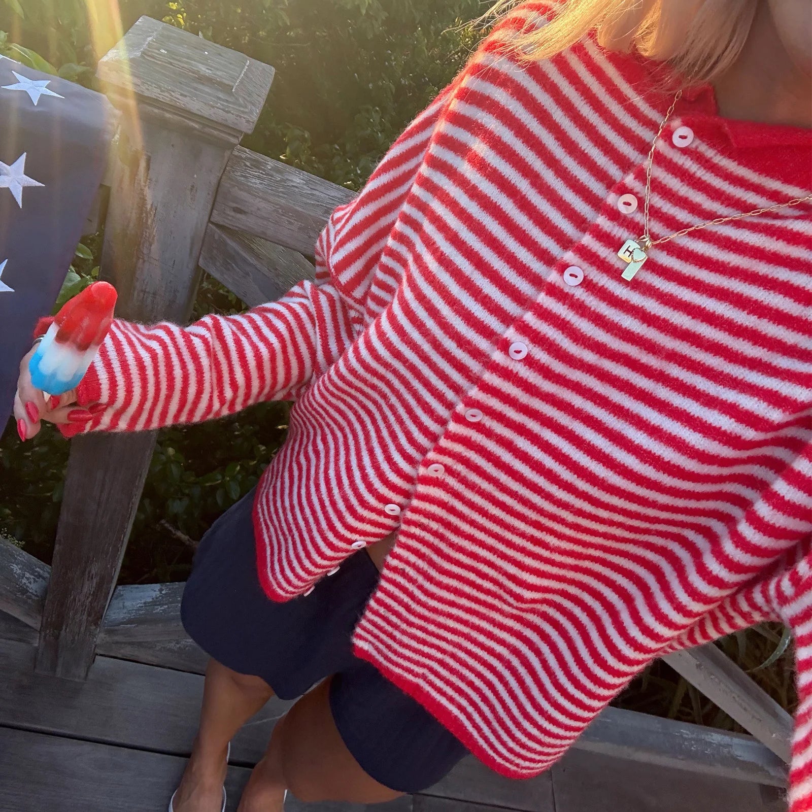 Nordave™ Freya Striped Knit Cardigan