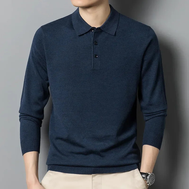 Nordave™ Wool-Blend Polo Sweater