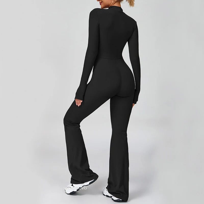 Nordave™ Arla Zip-Up Flare Jumpsuit