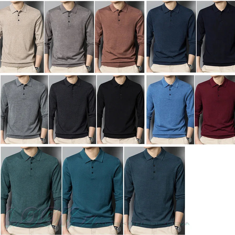 Nordave™ Wool-Blend Polo Sweater
