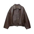 Nordave™ Freja Vintage Leather Bomber Jacket