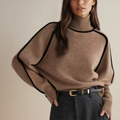 Nordave™ Contrast Detail Knitted Turtleneck Sweater