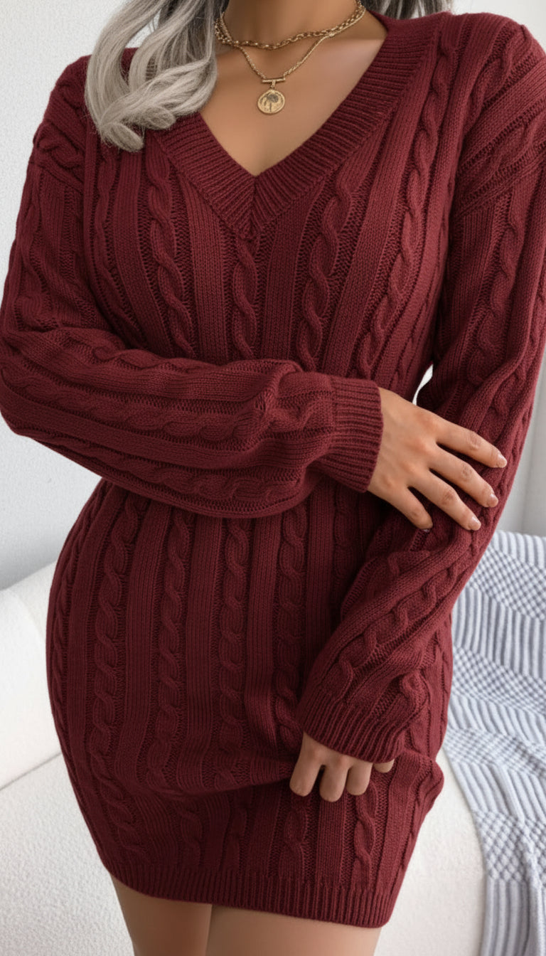 Nordave™ Knit Dress with Cut-Out Detail