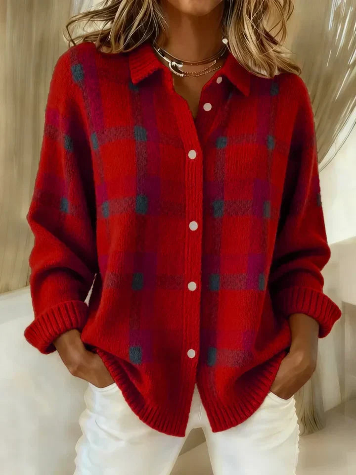 Nordave™ Victoria Retro Check Contrast Sweater